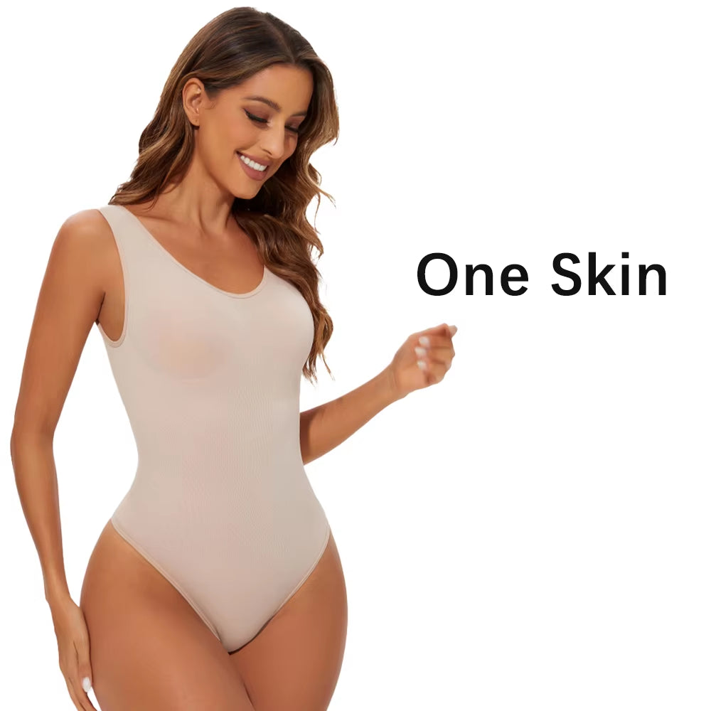 Elevate Your Silhouette with Our Seamless Shapewear Bodysuit Thong - Ultimate Tummy Control for a Flawless Fit!