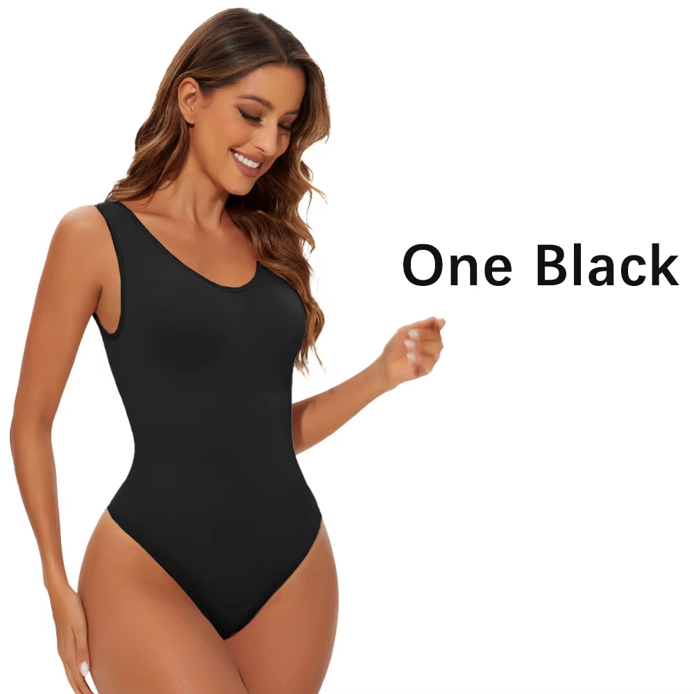 Elevate Your Silhouette with Our Seamless Shapewear Bodysuit Thong - Ultimate Tummy Control for a Flawless Fit!