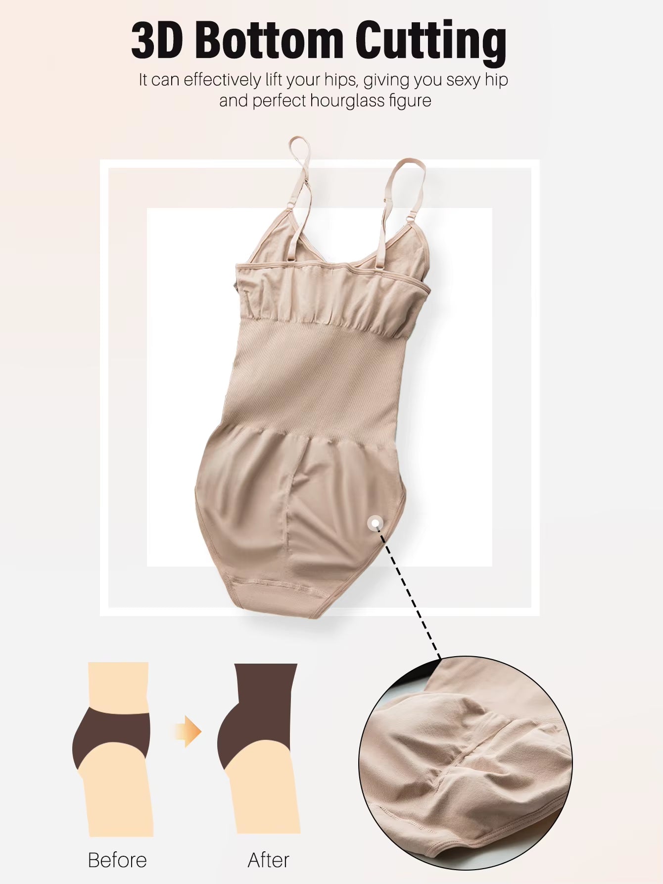 Elevate Your Curves with Our Seamless Slimming Butt Lifter Bodysuit - Stylish Shapewear Featuring an Open Crotch Design for Unmatched Comfort