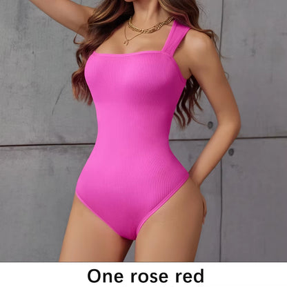 Elevate Your Confidence with the POKARLA Ribbed Tummy Control Bodysuit – Perfect Shaper for Everyday Wear!