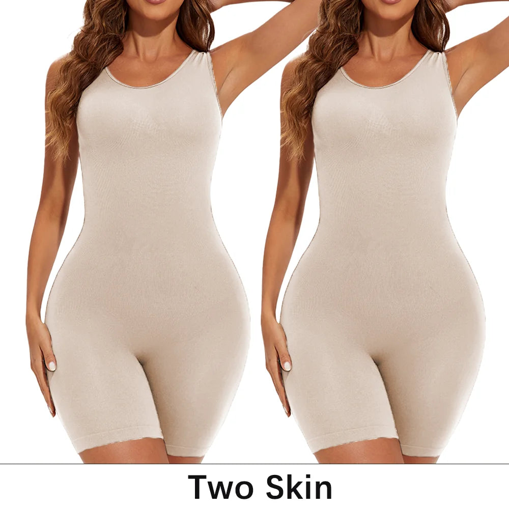 Elevate Your Silhouette with POKARLA Sexy Full Coverage Bodysuit Shapewear - Seamless Thigh Slimming Jumpsuit for Ultimate Comfort and Style