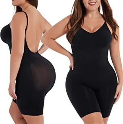 Transform Your Silhouette with Our New Full Coverage Thigh Slimming Bodysuit - The Ultimate Backless Shapewear for Women