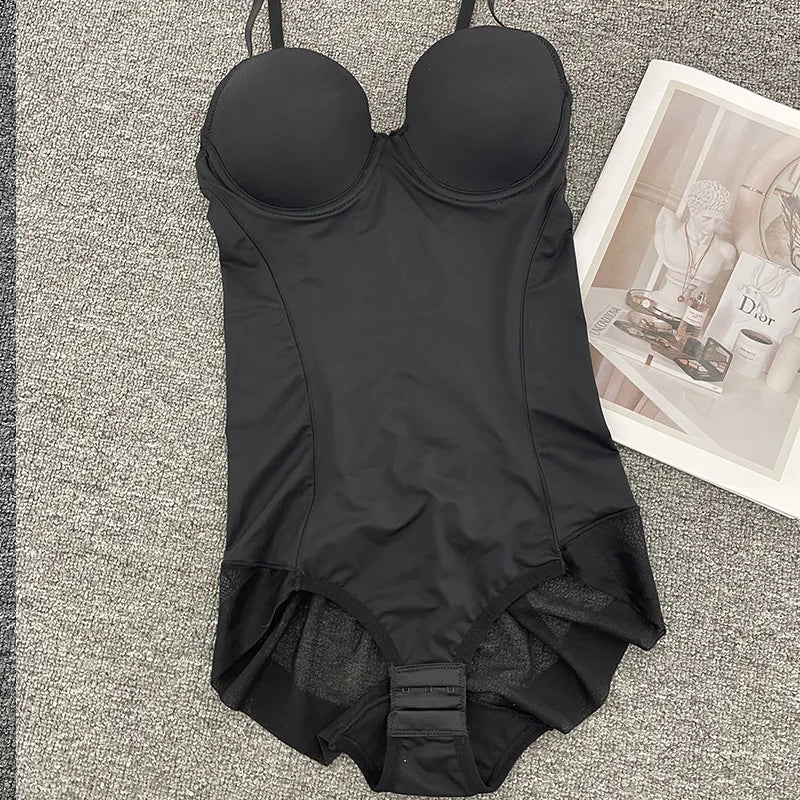 Elevate Your Silhouette with Our Thin Shapewear Bodysuit Featuring Built-in Bra and Tummy Control for Postpartum Slimming
