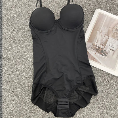 Elevate Your Silhouette with Our Thin Shapewear Bodysuit Featuring Built-in Bra and Tummy Control for Postpartum Slimming