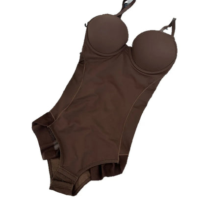 Elevate Your Silhouette with Our Thin Shapewear Bodysuit Featuring Built-in Bra and Tummy Control for Postpartum Slimming