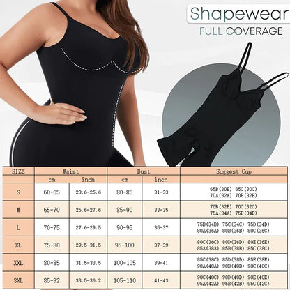 Transform Your Silhouette with Our New Full Coverage Thigh Slimming Bodysuit - The Ultimate Backless Shapewear for Women