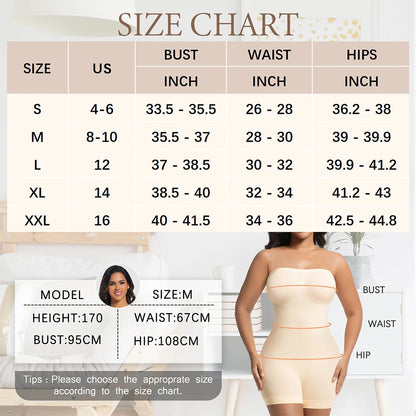 Elevate Your Curves with Our Women’s Strapless Shapewear Bodysuit – Ultimate Tummy Control & Butt Lifting Body Shaper!