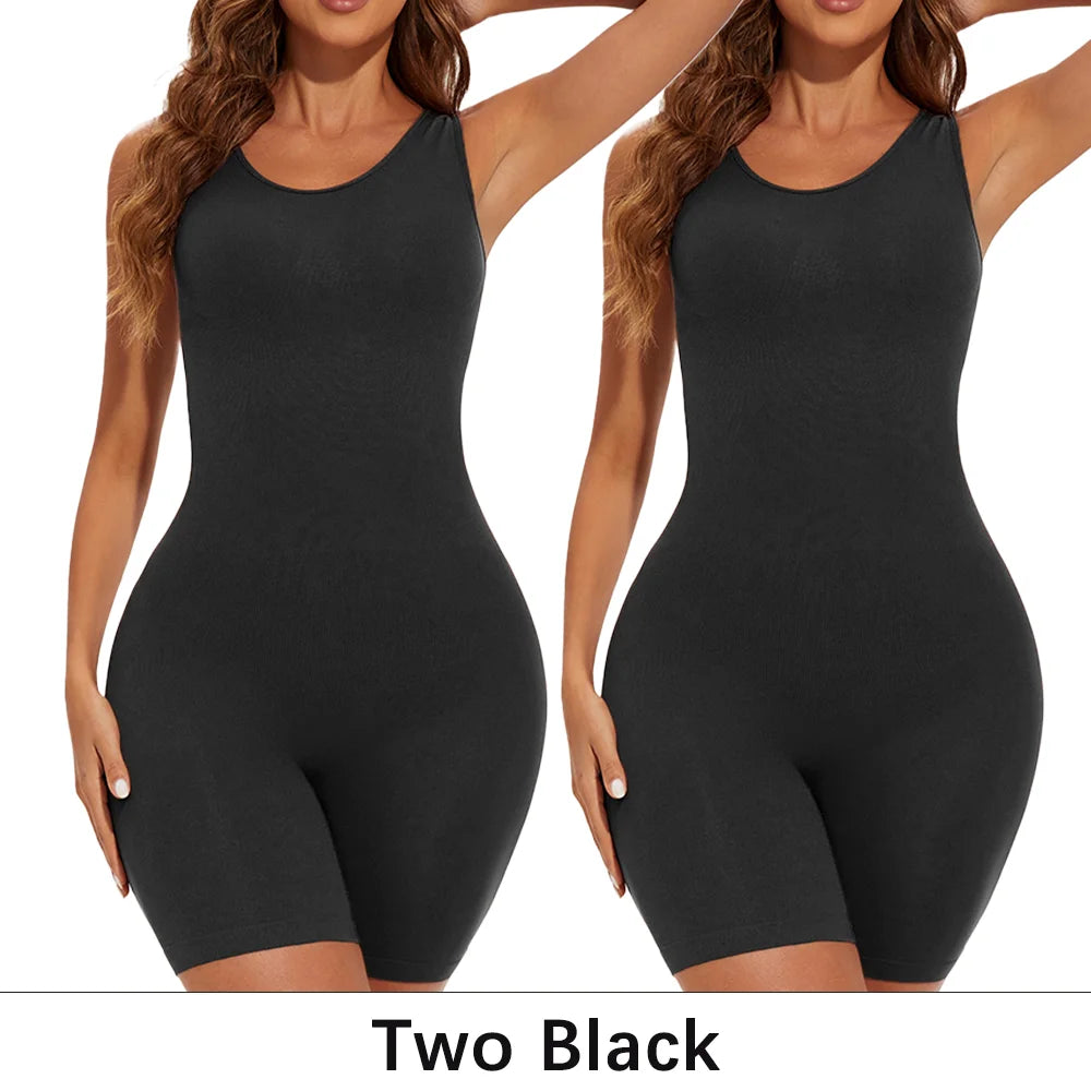 Elevate Your Silhouette with POKARLA Sexy Full Coverage Bodysuit Shapewear - Seamless Thigh Slimming Jumpsuit for Ultimate Comfort and Style