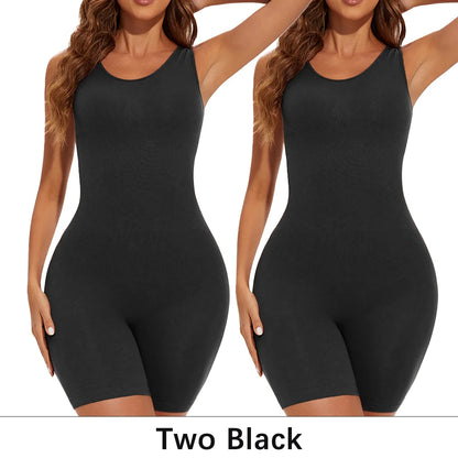 Elevate Your Silhouette with POKARLA Sexy Full Coverage Bodysuit Shapewear - Seamless Thigh Slimming Jumpsuit for Ultimate Comfort and Style