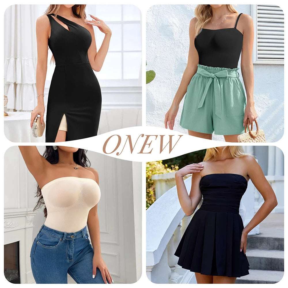 Elevate Your Curves with Our Women’s Strapless Shapewear Bodysuit – Ultimate Tummy Control & Butt Lifting Body Shaper!