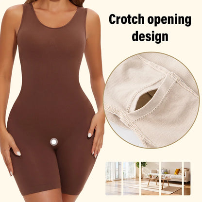 Elevate Your Silhouette with POKARLA Sexy Full Coverage Bodysuit Shapewear - Seamless Thigh Slimming Jumpsuit for Ultimate Comfort and Style