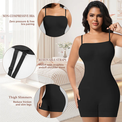 Elevate Your Curves with Our Women’s Strapless Shapewear Bodysuit – Ultimate Tummy Control & Butt Lifting Body Shaper!