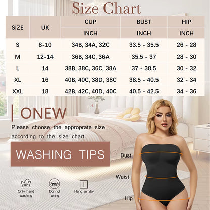 Sculpt & Shine: Women's Tummy Control Bodysuit - Versatile Sleeveless, Strapless, and Backless Shaper for Ultimate Confidence