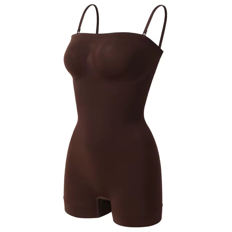Transform Your Silhouette with Our Strapless Off-Shoulder Bodysuit Shapewear - Tummy Control & Adjustable Comfort for Every Occasion